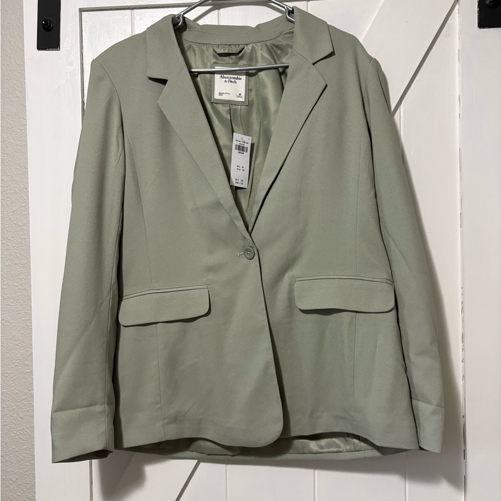 Abercrombie & Fitch Light Sage Green Blazer - Picture 4 of 9
